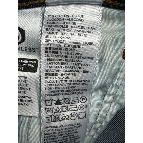 Levi's 502 Men's Tapered Leg Dark Blue Denim Jeans - Size 29x30 (29x28) - Picture 4 of 5